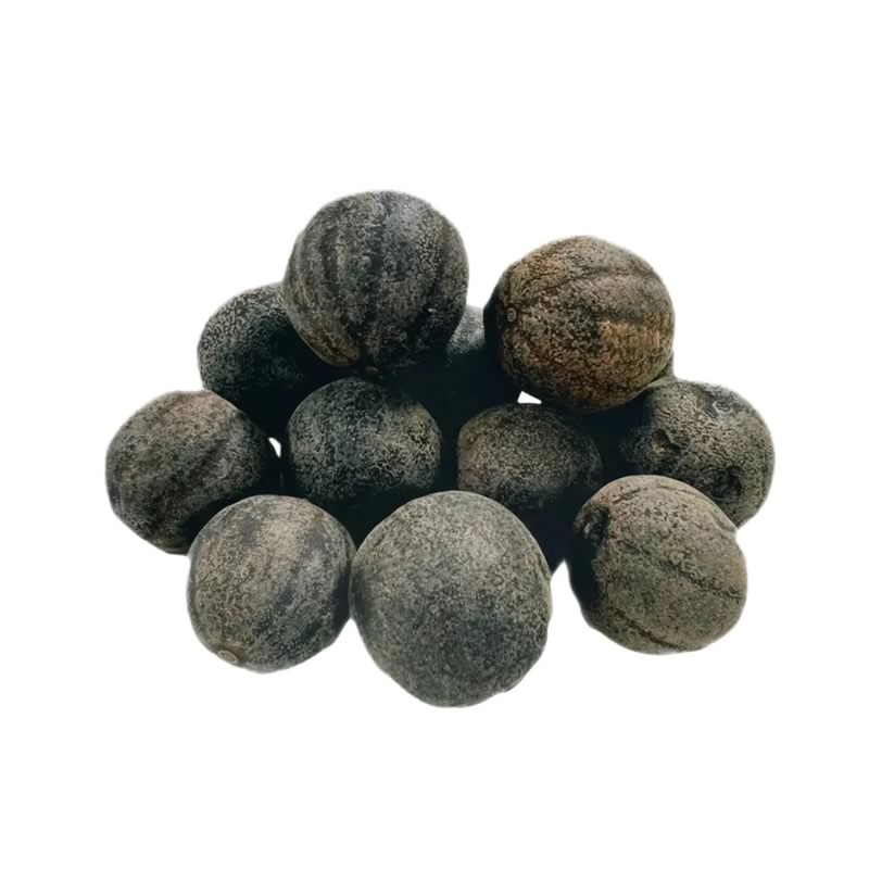 Whole black dried lemon loomi