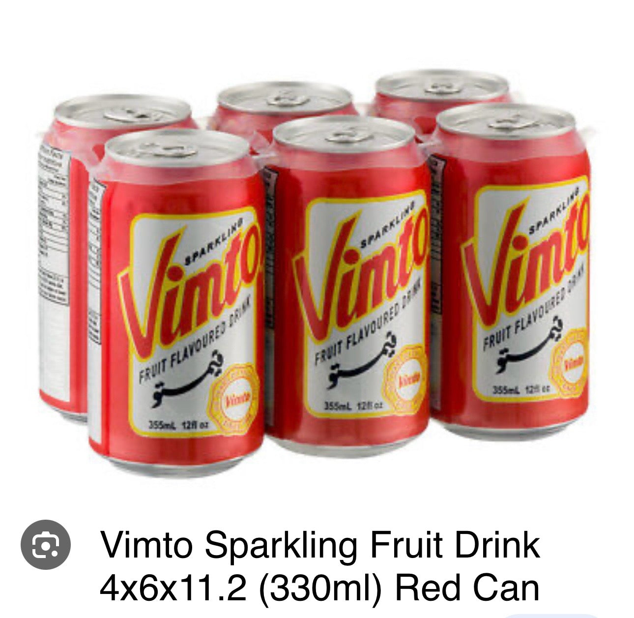 Vimto Sparkling Fruit Drink Red Can 330ml x 4