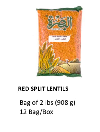 Albasra Red Split Lentils 2lb x 908