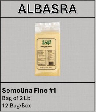 Albasra Semolina Fine 2lb x 12