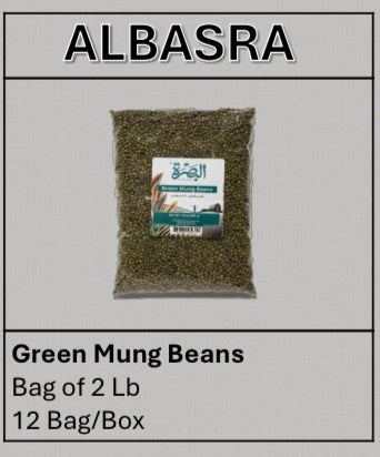 Albasra Green Mung Beans 2lb x 12