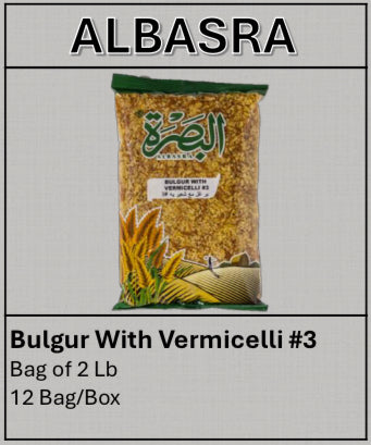 Albasra Bulgur With Vermicelli 2lb x 12