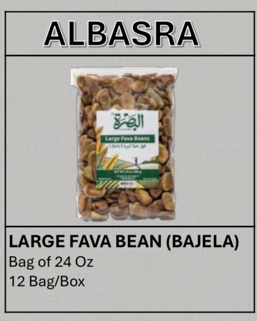 Albasra Large Fava Bean (Bajela) 24oz x 12