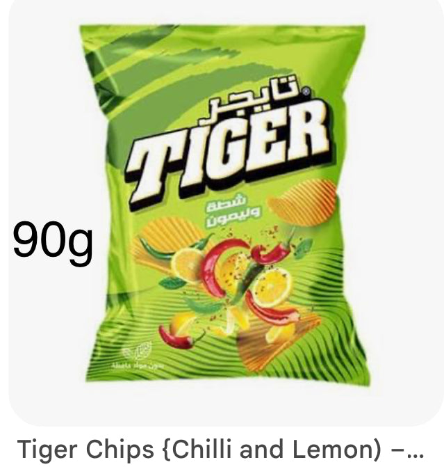 Tiger Chili & Lemon Chips 200g 6/Box