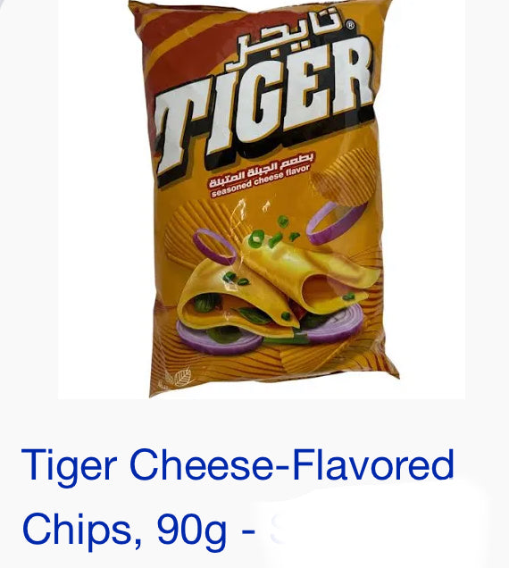 Tiger Cheese Flavored Chips 90g x 24