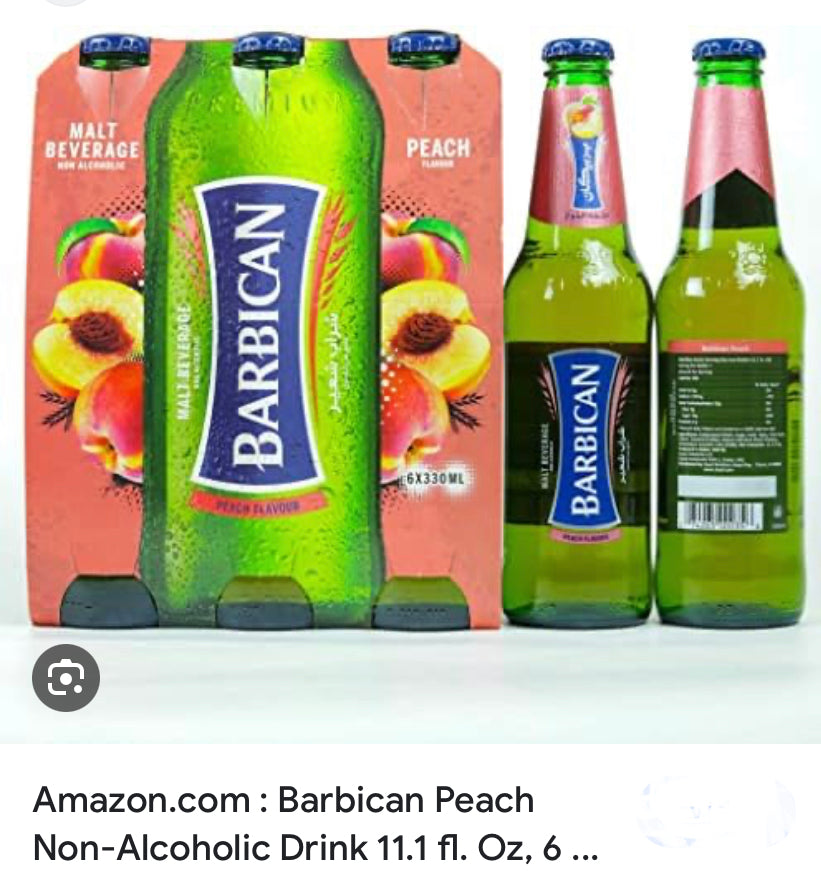 Barbican Peach Non-Alcoholic Malt Drink 330ml x 24