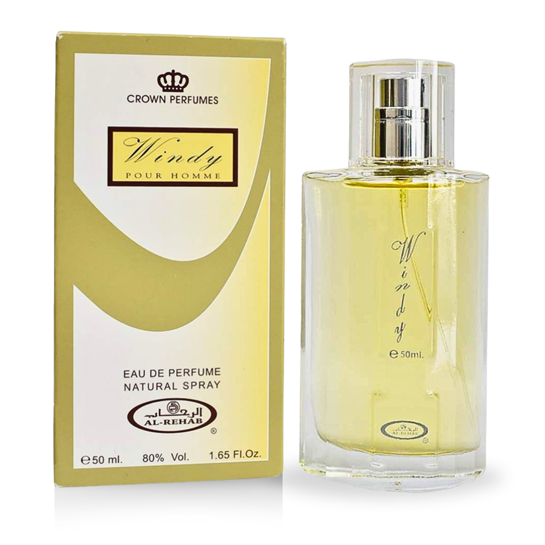 Al Rehab Windy Pour Homme Perfume Spray 50ml – Price Per Piece
