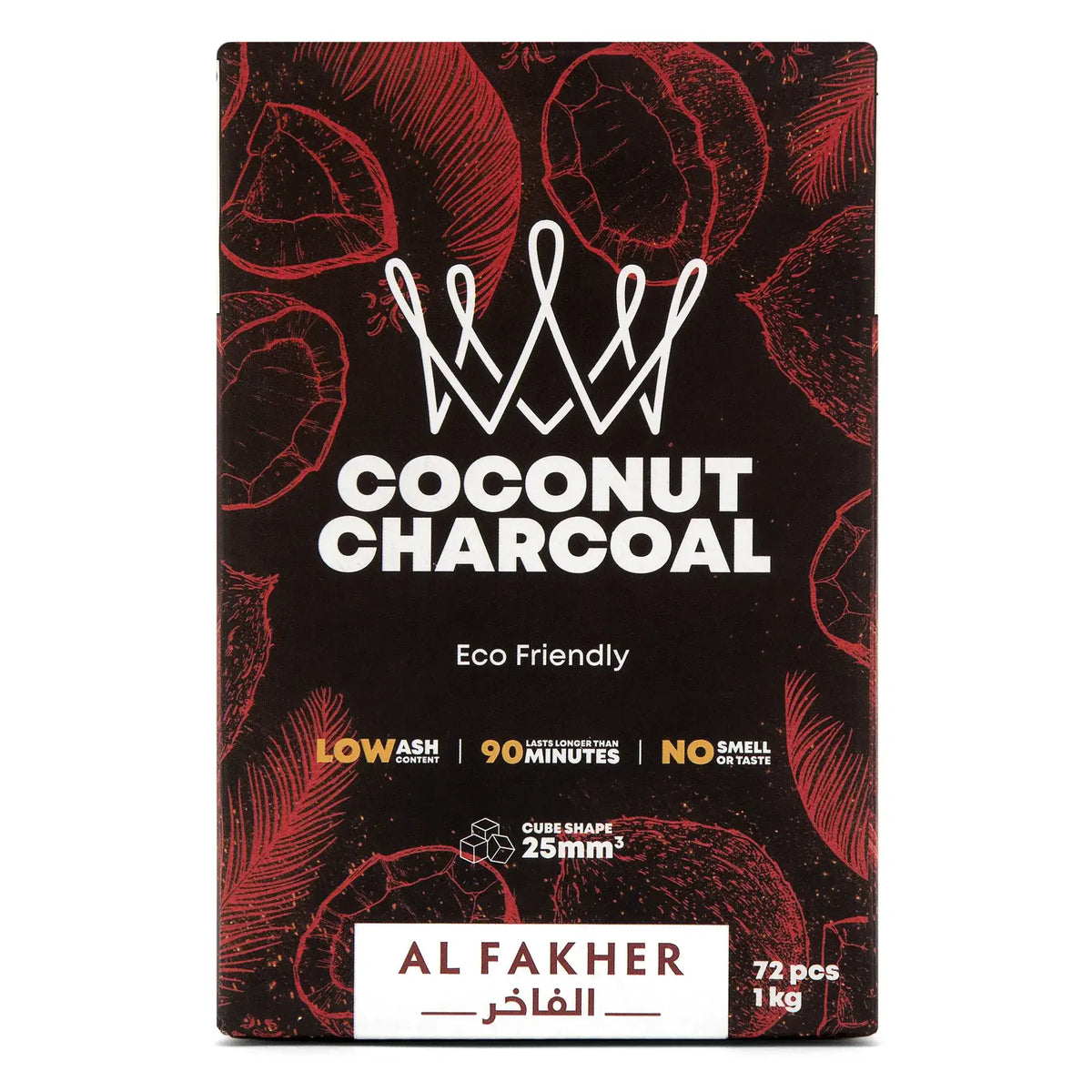 Al Fakher Charcoal Cubes 10x 1kg x 72pc