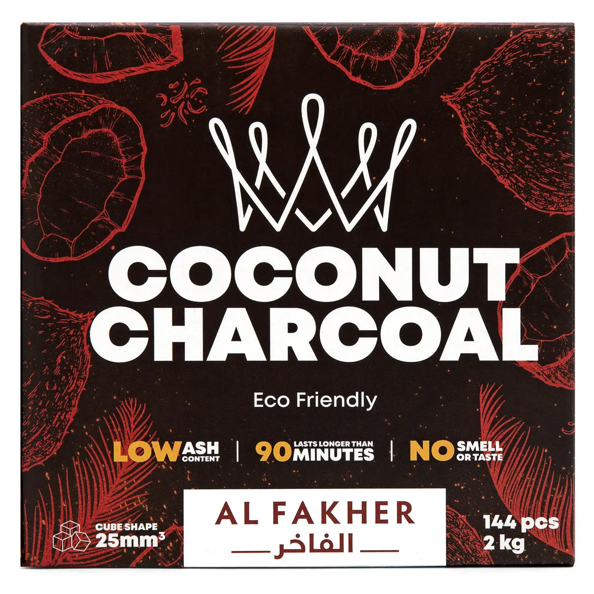 Al Fakher Coconut Charcoal Cube 5 x 2kg x 144pc