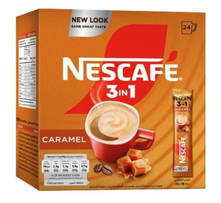 Nescafe Caramel 3 in 1 12/20 Tube