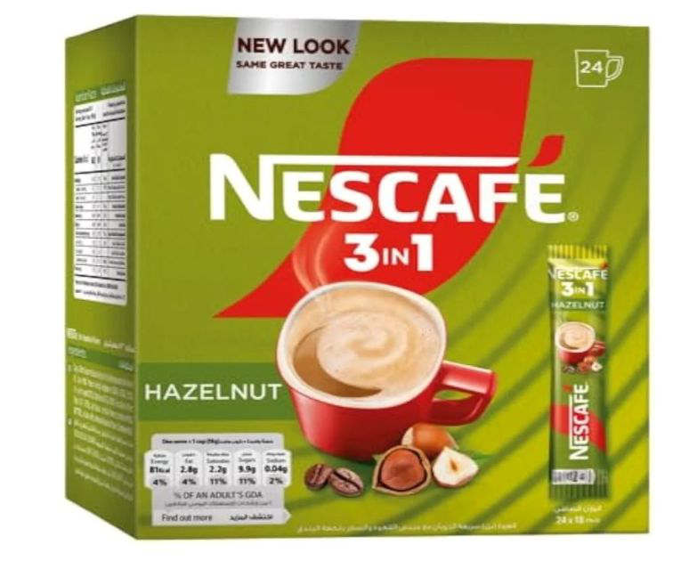 Nescafe Hazelnuts 3 in 1 12/20 Tube